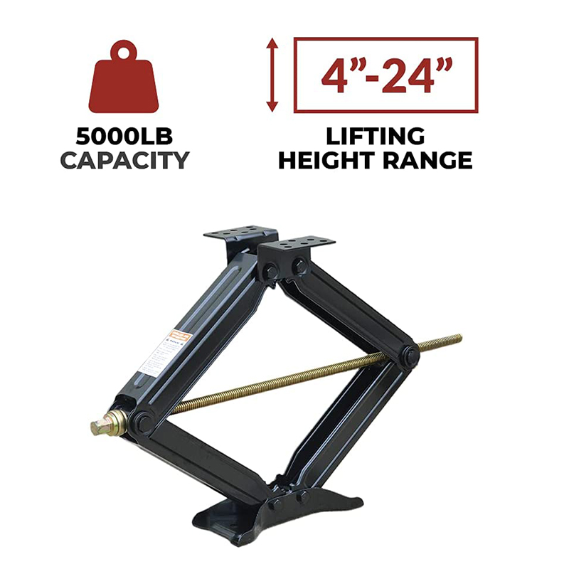 Ƙarfin 5000lbs 24 Scissor Jacks tare da Hannun Crank (2)